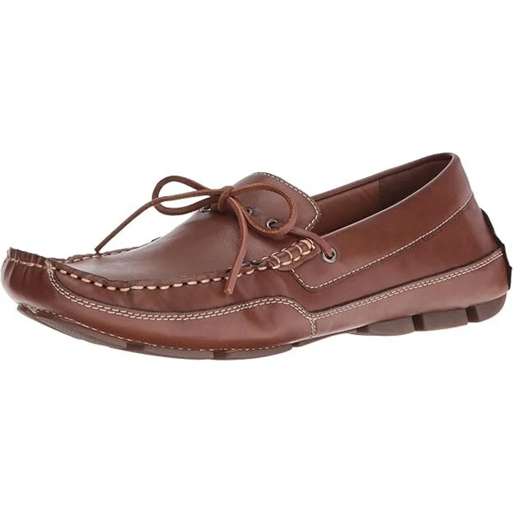 IZOD Bunton Mens Tan Brown Driving Loafers Memory Foam Shoes 11M